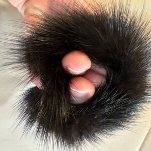 NWOT Genuine Mink Ponytail Holder